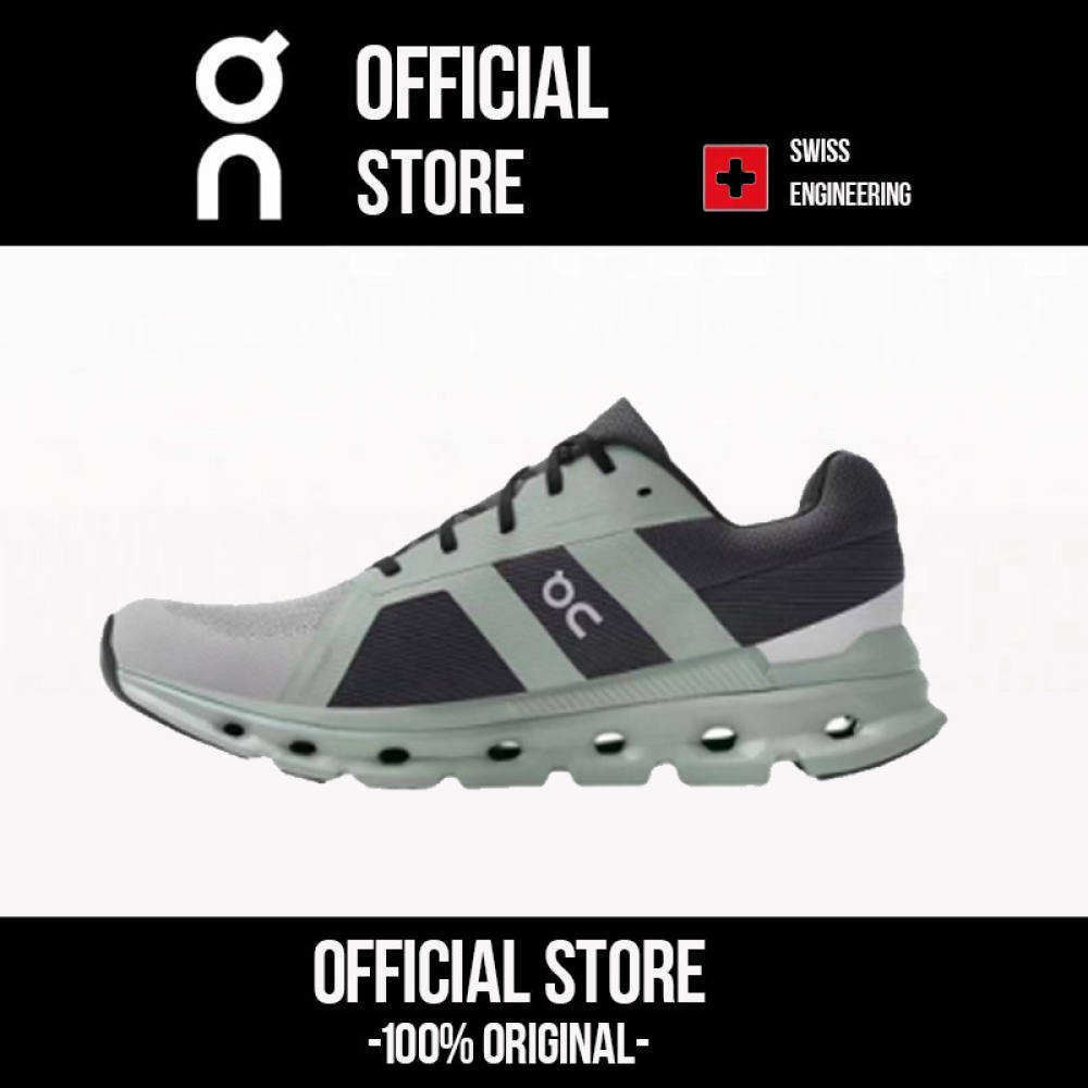 On Running Cloudrunner men sneakers breathable sports running shoes Low-top Sneakers Green【On Running flagship store】