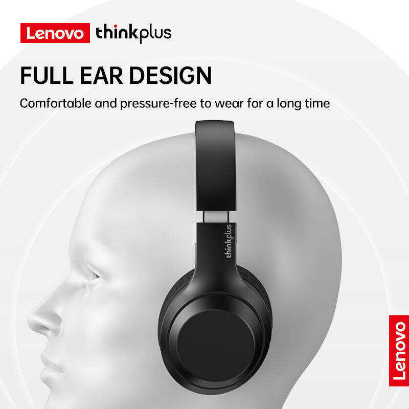 ❤ Lenovo Thinkplus พร้อมไมโครโฟนหูฟังสำหรับฟังเพลงหูฟังบ