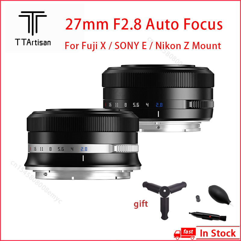 TTArtisan Auto Focus 27 มม.F2.8 เลนส์กล้องสําหรับ SONY E NIKON Z Fujifilm XF Mount XA7 XT30 XPRO XE4