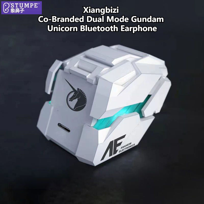 Xiangbizi Co-Branded Dual Mode Gundam Unicorn ชุดหูฟังบลูทูธ RX-0 เกมไร้สายกีฬาชุดหูฟังไร้สาย true
