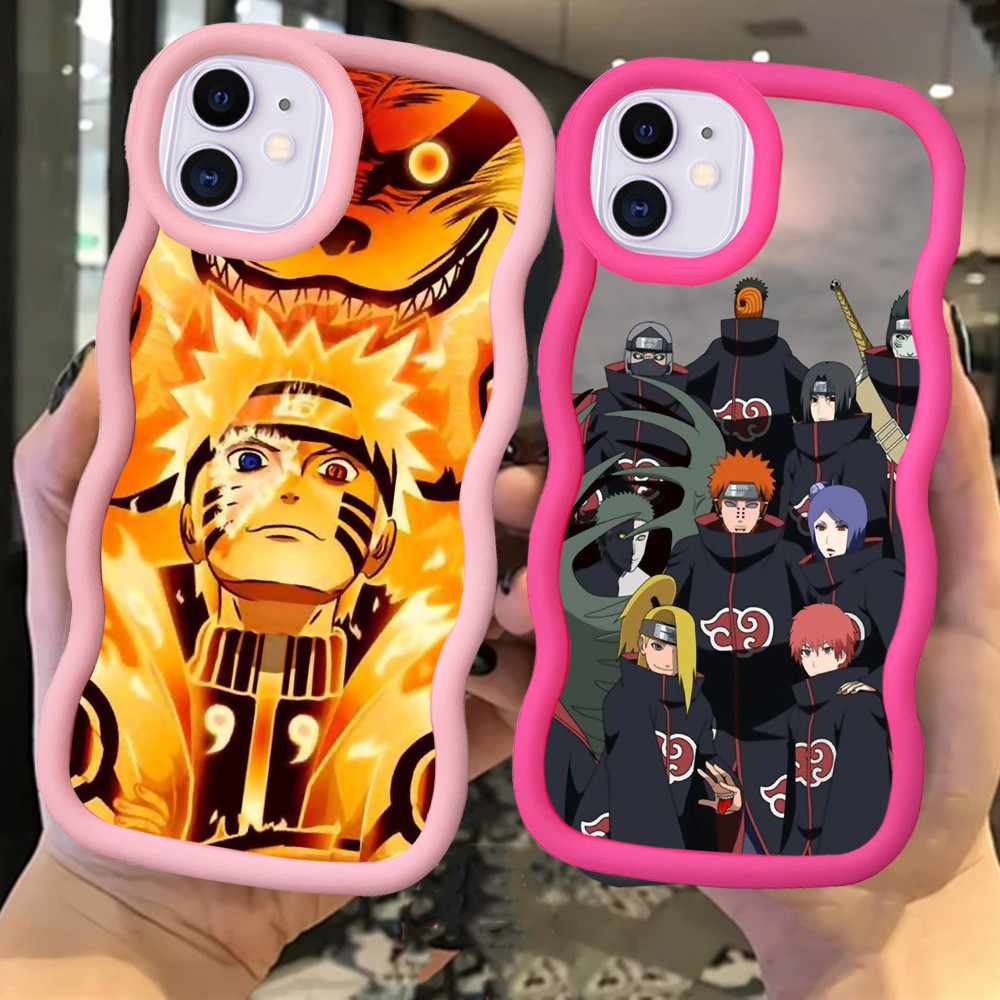MERAH Z-29 Naruto Red Black Pink Case สําหรับ iPhone Xs 12 11 X Max