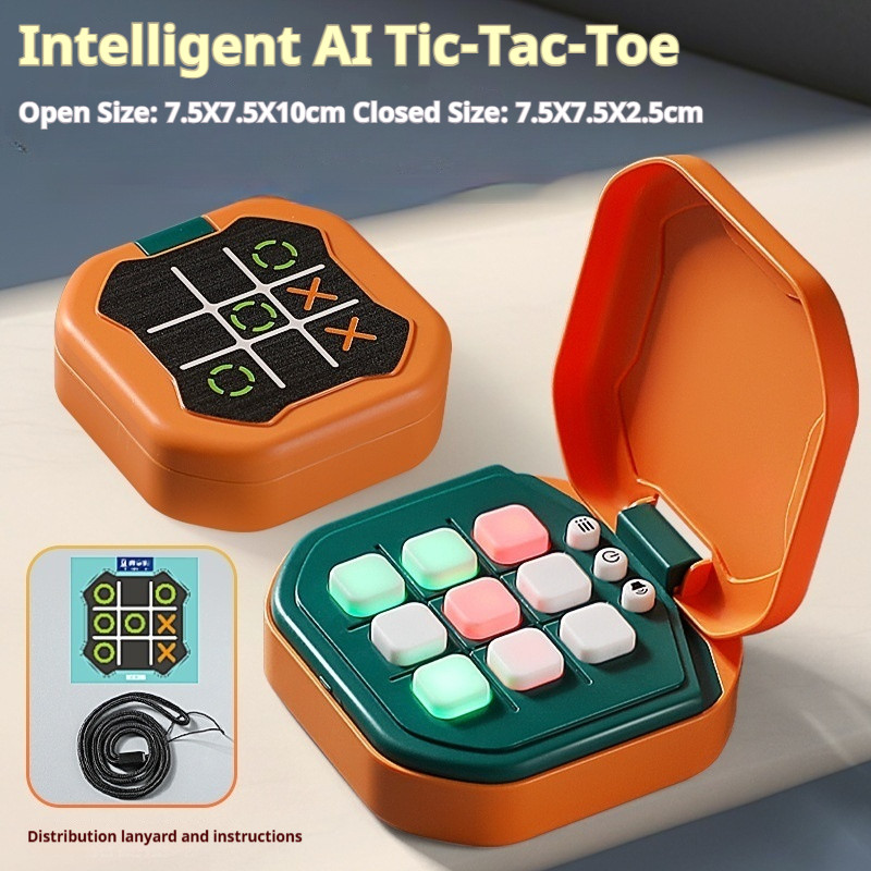 9-in-1 AI TIC-TAC-TOE เกม Tic Tac Toe Bolt เกมเกมปริศนามือถือเกมเดินทางแบบพกพาสําหรับรถนั่งของเล่นขอ