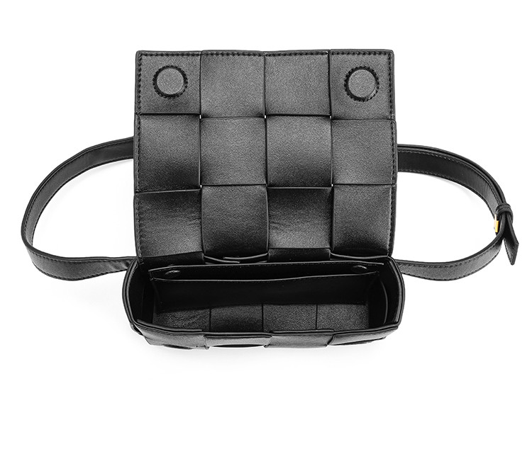 Sunwish SWS-UR14 Magnet Buckle Luxury ทอหนัง Man กระเป๋าคาดหน้าอกผู้ชายขนาดเล็กกระเป๋าคาดเอว