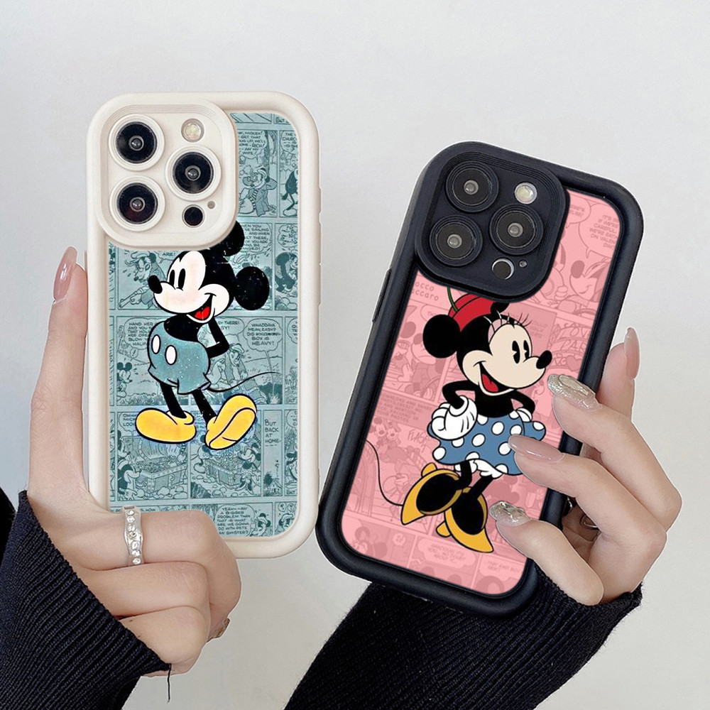 สำหรับ for iPhone 6 6s 7 8 Plus X XR XS Max เคสโทรศัพท์มือถือ ดวงตานางฟ้า กรณี AB29 Mickey Minnie ar