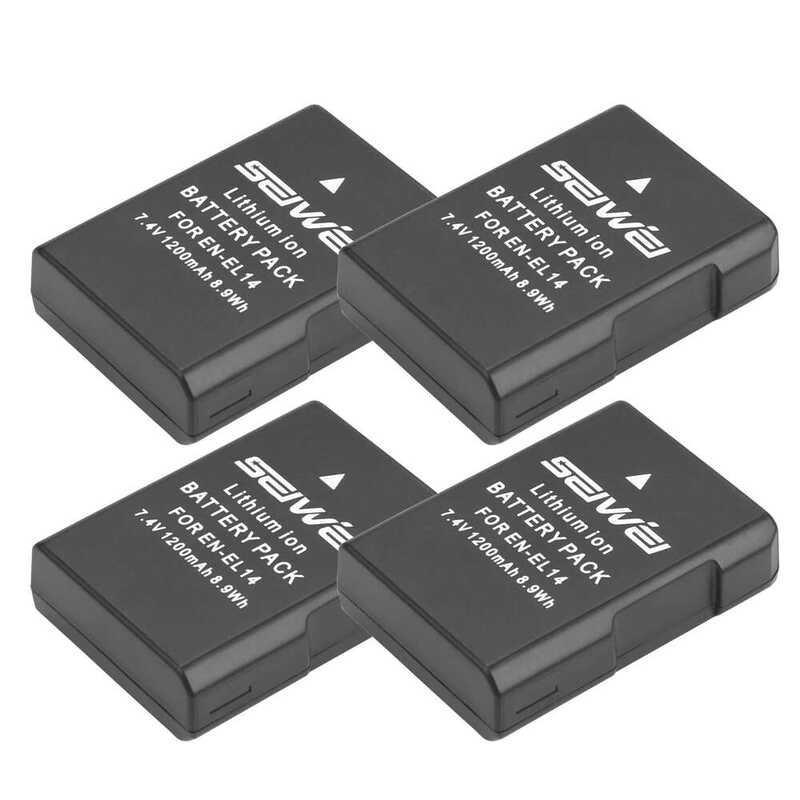 ▥ 7.4V 1200Mah En-El14 En-El14a Enel14 EN El14 El14a แบตเตอรี่สําหรับ Nikon D3100 D3200 D3300 D
