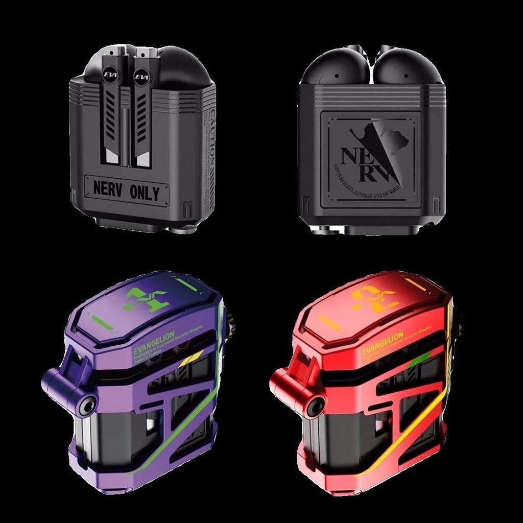 Bilibili หูฟังแบรนด์ร่วม eva ของแท้ Neon Genesis Evangelion ชุดชุดหูฟังบลูทูธไร้สายที่แท้จริง