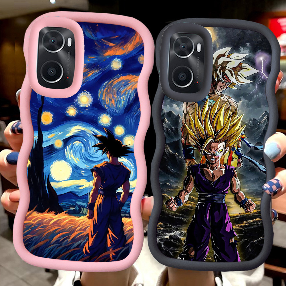 MERAH Z-35 Dragon Ball z Red Black Pink Casing สําหรับ OPPO A76 A96 A36 K10 Realme 9i