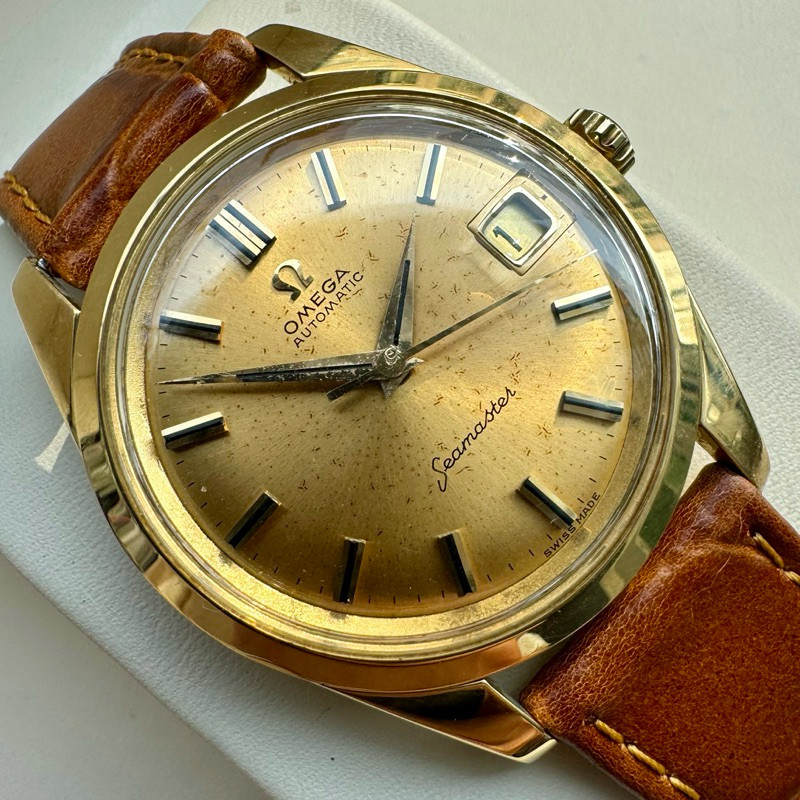 Vintage Omega Seamaster 18K Solid Gold 14763-6 2