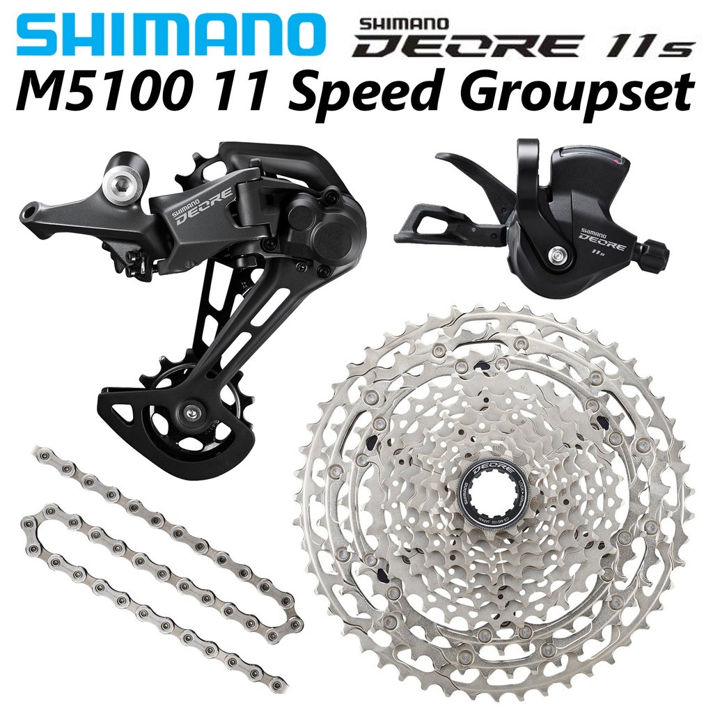 ในสต็อก Shimano DEORE M5100 11 Speed groupset 11-51t 4 ชุด SL/RD/CS-M5100 HG601