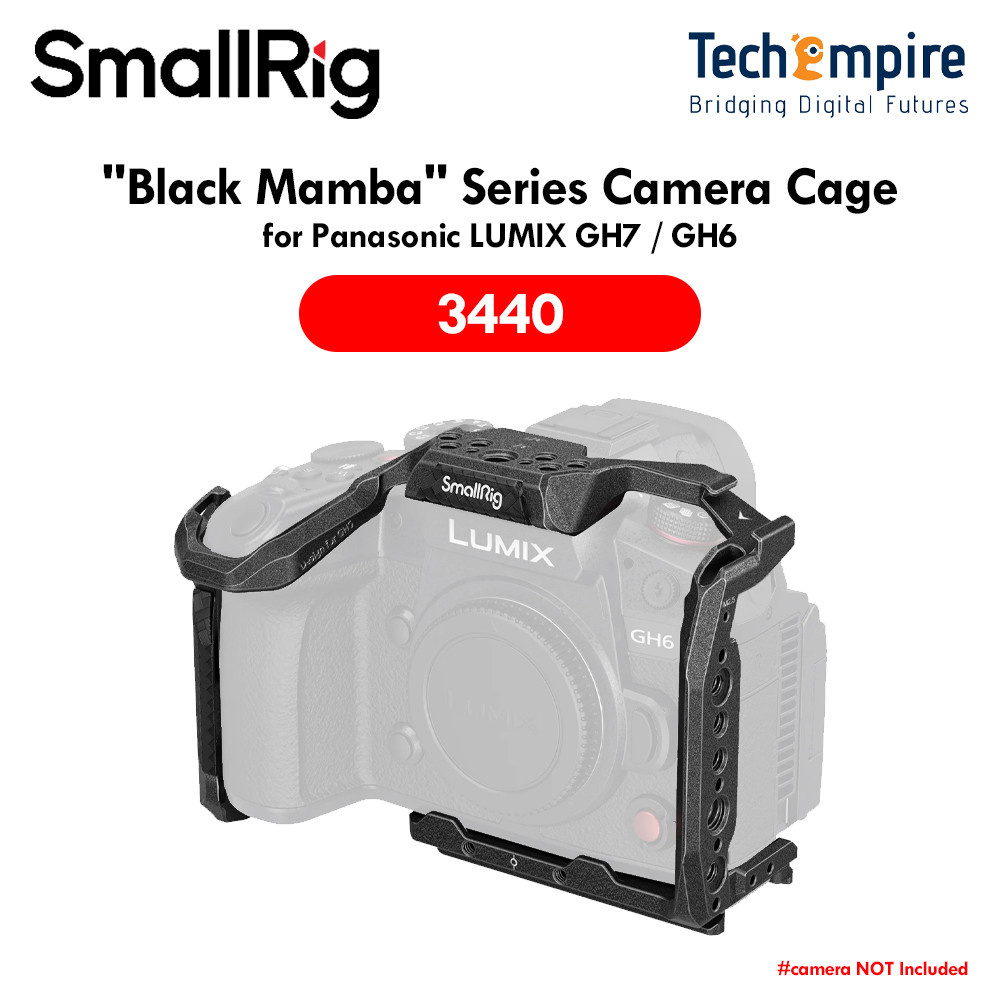 SmallRig BLACK MAMBA Series กรงกล้องสําหรับ PANASONIC LUMIX GH7 / GH6 [3440]