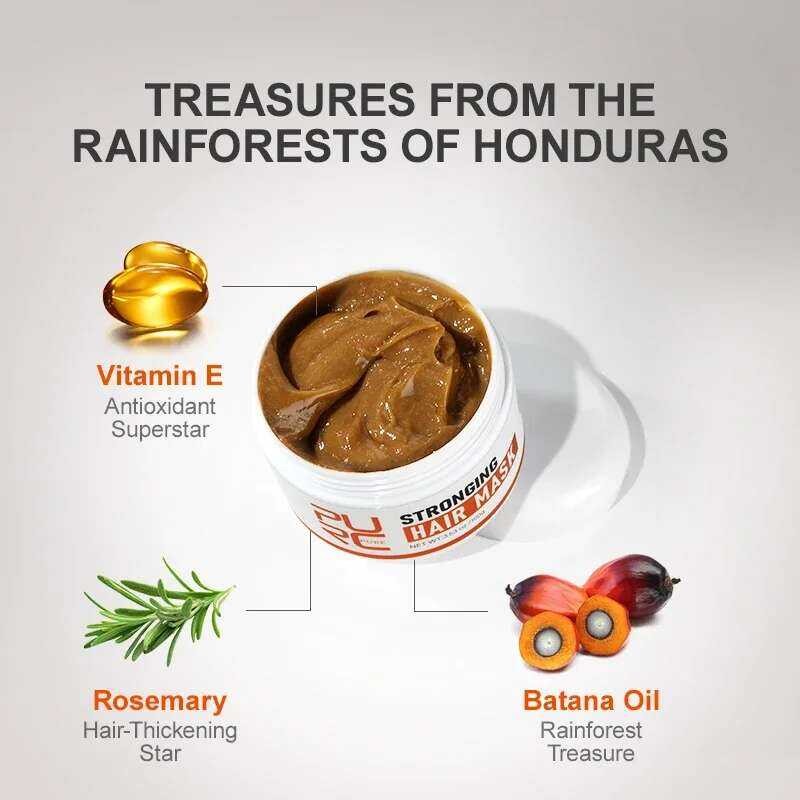 ▥ PURC Batana Oil Mask ซ่อมแซมความเสียหาย Strengthening Roots Smoothing Nourishing Hair Treatme