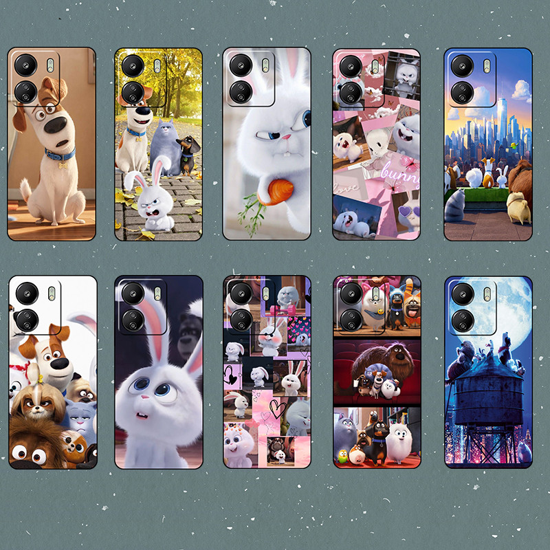 พิมพ์แฟชั่นสําหรับ Xiaomi Redmi 7 8 9 9A 9i 9C 9T The Secret Life of Pets เคสโทรศัพท์ TPU สีดํานุ่ม