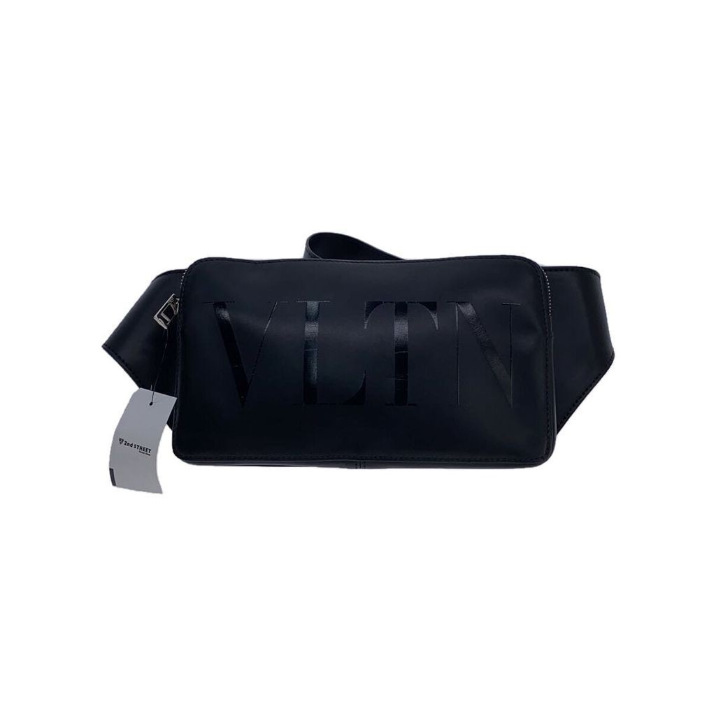 Valentino Garavani XY2B0704GUI VLTN LOGO PRINT LEATHER BLK WAIST BAG Direct from Japan Secondhand