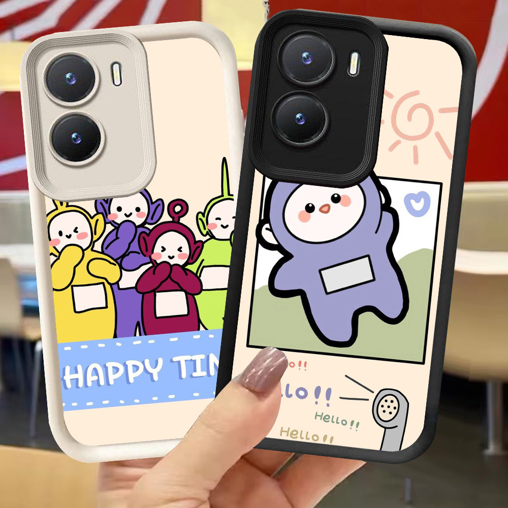 XI117 เคสโทรศัพท์สําหรับ VIVO Y33e IQOO Z9X 13 Z9 Y75 Y83 Y01 Z10 Y73 V17 5G สีดําสีขาว