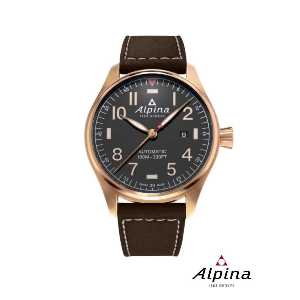 Alpina Automatic AL-525G4S4 STARTIMER PILOT Men's Watch ( นาฬิกาข้อมือผู้ชายระบบออโตเมติก )