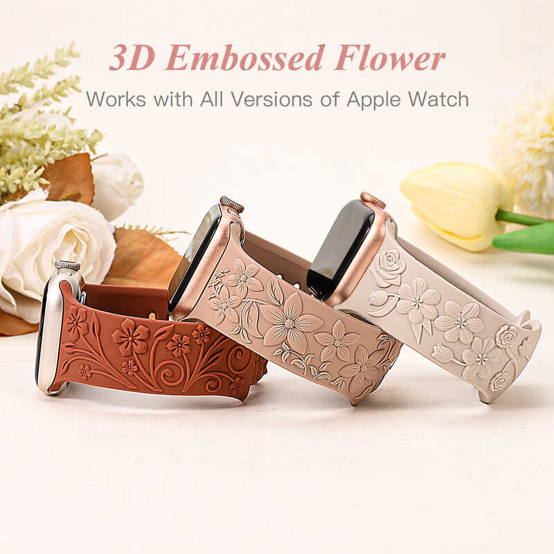 3 Wearlizer ชิ้นชุด Apple Watch สลักสาย 49Mm 41Mm 40Mm 38Mm 45Mm สายซิลิโคน