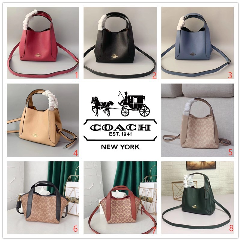 ในสต็อก COACH 78800 79251 Hadley Hobo กระเป๋าสะพายผู้หญิง beg กระเป๋าถือ Bucket Bag