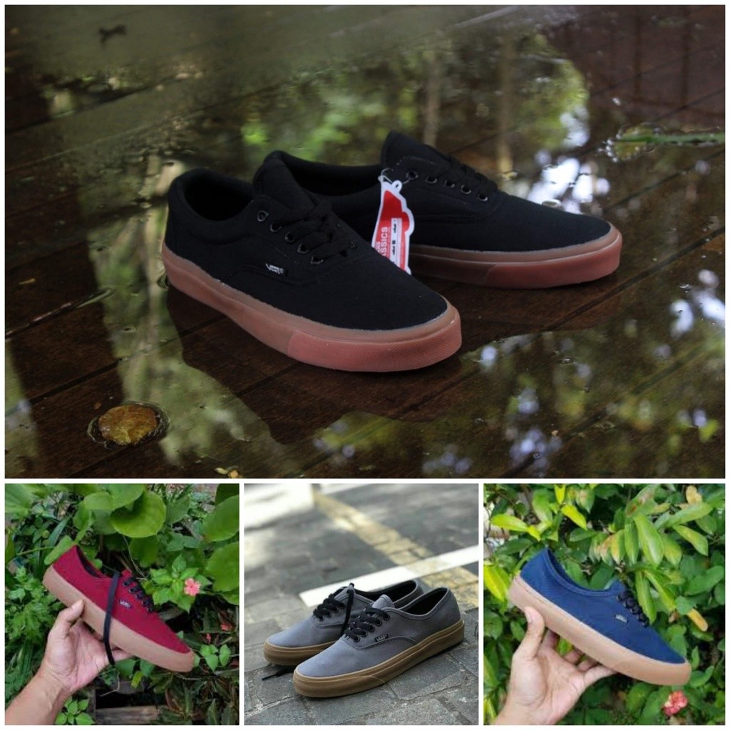 ในสต็อก Vans Mens Shoes AUTHENTIC GUM Sole Canvas WAFFLE DT