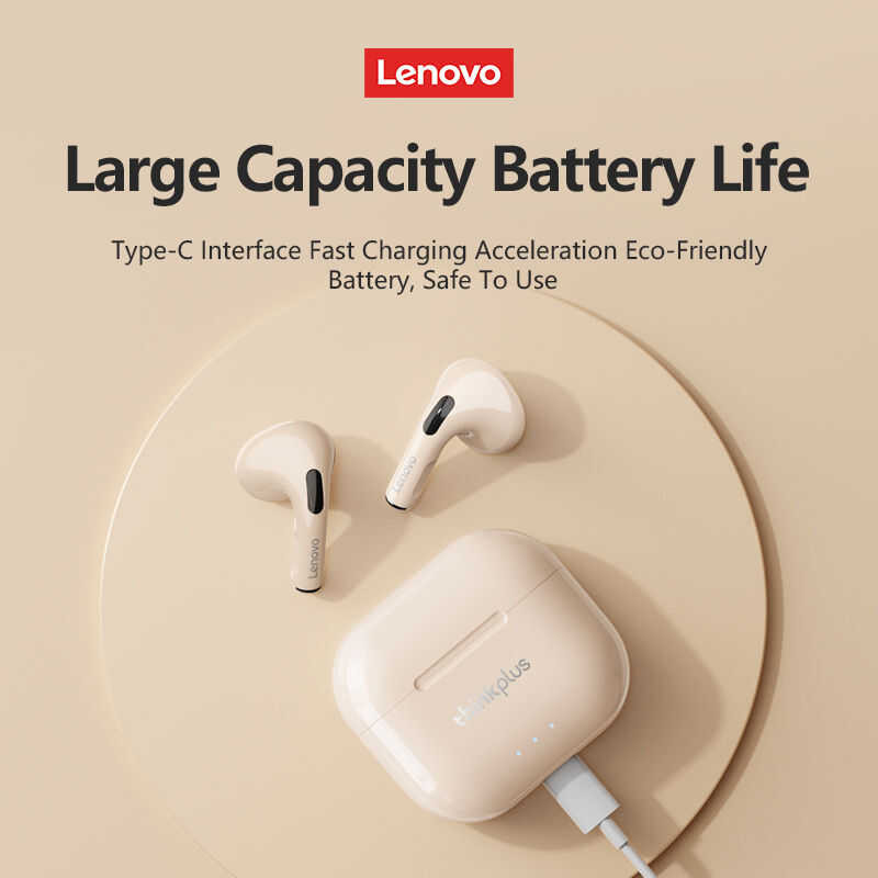 ❤ Lenovo Lp40 Plus หูฟังหูฟังบลูทูธ True Wireless HD สเตอริโอเวลา