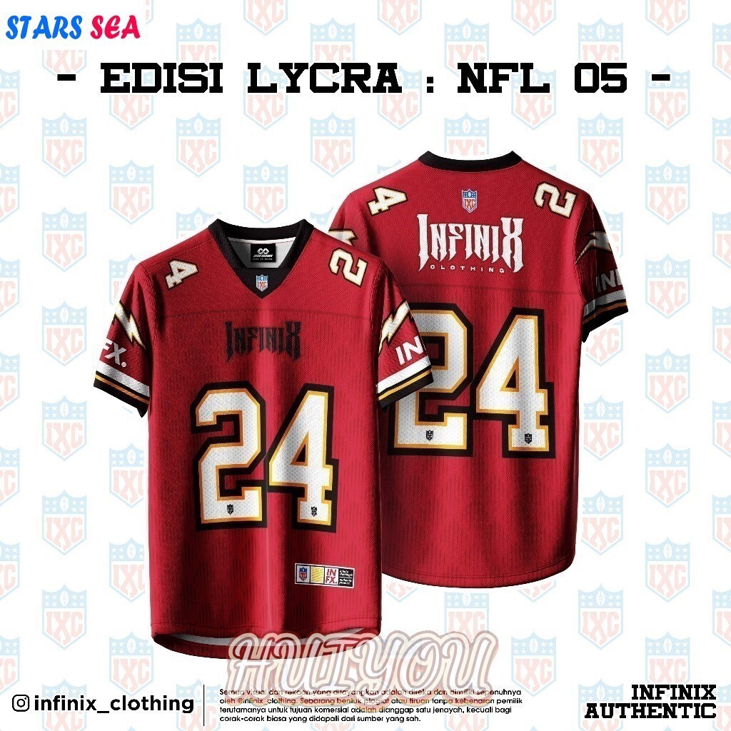 ฟรีชื่อที่กําหนดเองหมายเลขขนาดใหญ่ Nfl Streetwear Jersey Edisi Nfl 2025