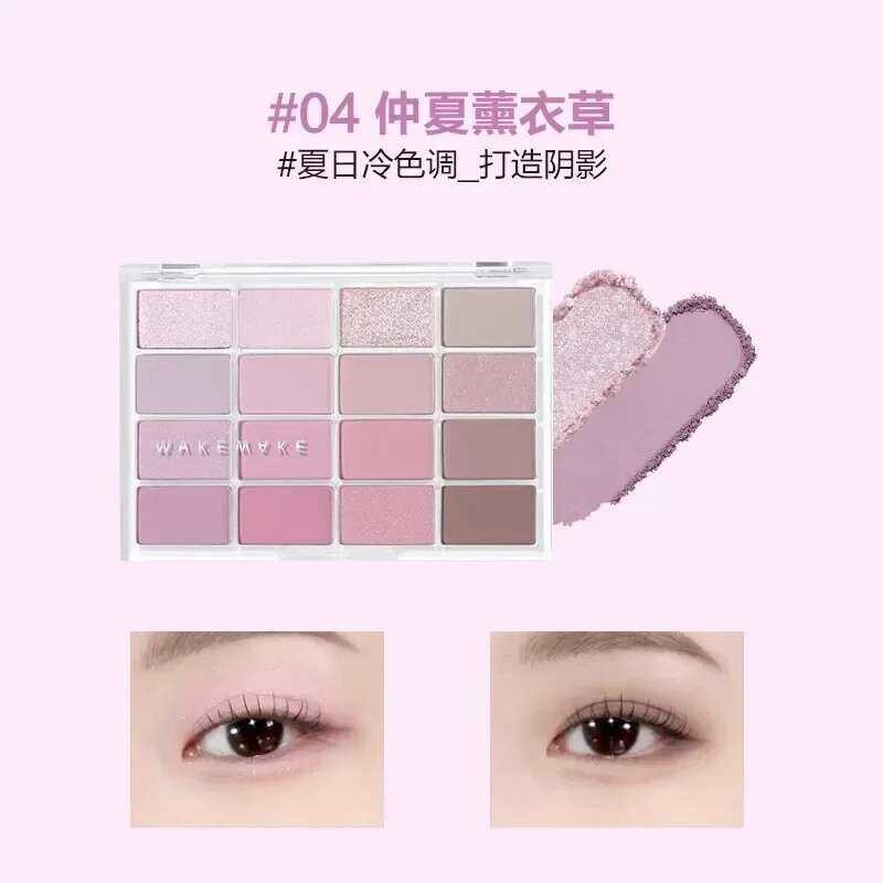 ▥ WAKEMAKE Eyeshadow Palette Pretty Makeup Eye Shadow ของแท้ Fi Highlight Matte Brighten Ra