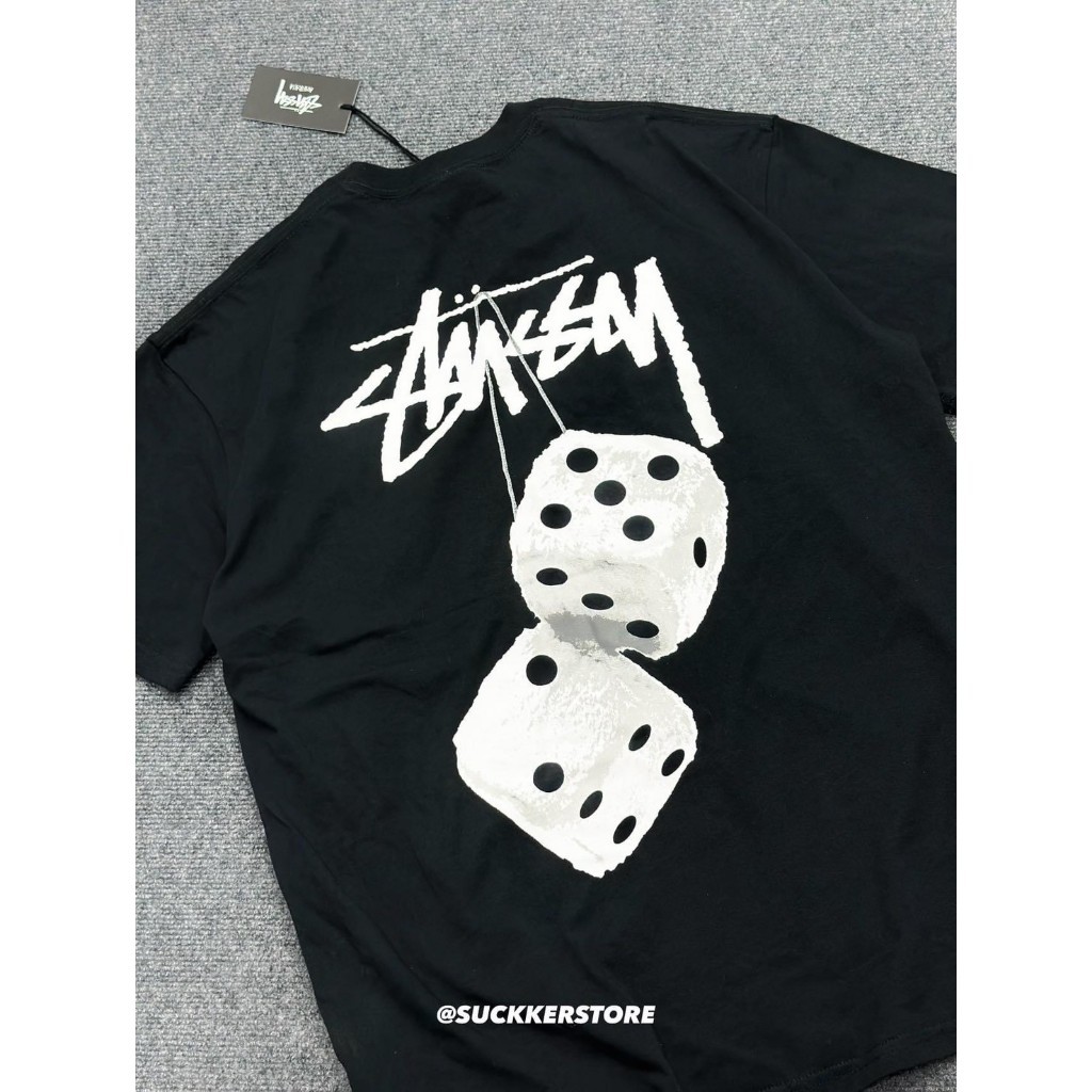 เสื้อ stussy fuzzy dice "ลูกเต๋าขาว"