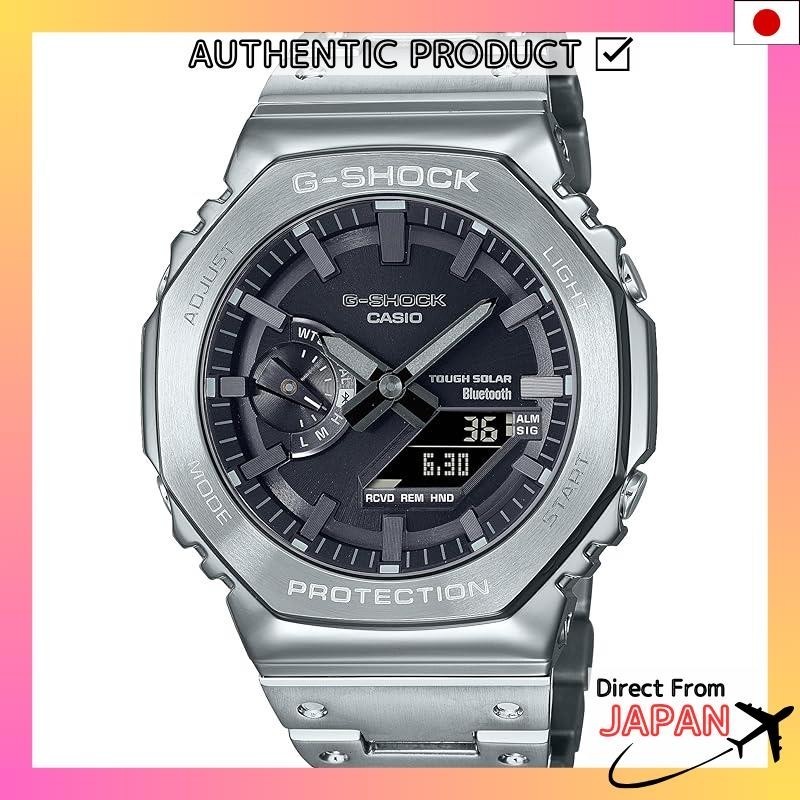 Casio G-Shock Men's Solar Full Metal Bluetooth Watch GM-B2100D-1AJF GM-B2100GD-9AJF Silver