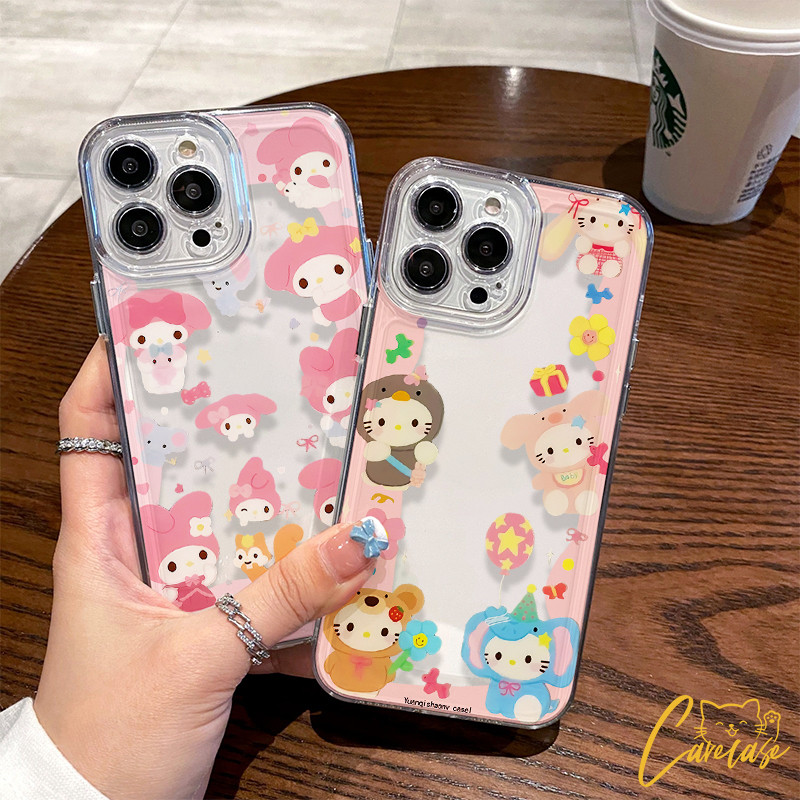 น่ารัก Melody Zoon Hello Kitty เคสโทรศัพท์ใสสําหรับ VIVO Y20 Y20a Y21 Y35 Y30 Y50 Y51 Y66 Y72 Y75 Y77Y78 Y91 Y93Y95 Y9S S1 Pro กันกระแทกกันฝุ่นกรณีโปร่งใส