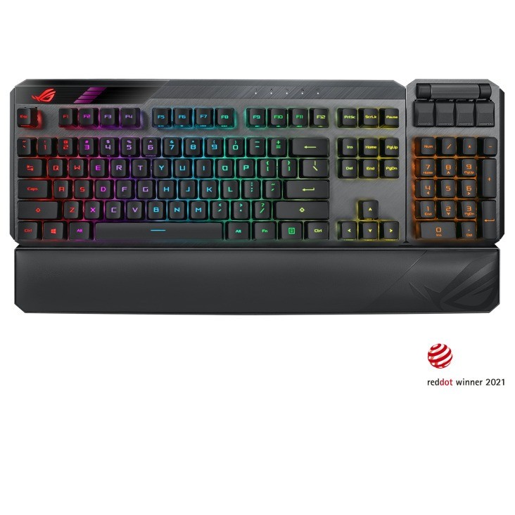 Asus ROG Claymore II [EN] คีย์บอร์ดสำหรับเกมมิ่ง โหมด 2.4G แบบมีสายและไร้สาย