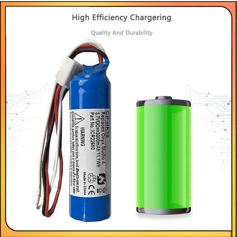 แบตเตอรี่ ICR22650 3000mAh สำหรับ HARMAN / KARDON Onyx Studio 4 Studio4 ลำโพง