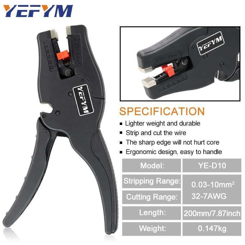 ▥ ัตโนมัติ Wire Stripper และเครื่งตัด Ye-D10 คีม,2 In 1 Heavy Duty เครื่งมื 0.03-10Mm2/32-7Awg