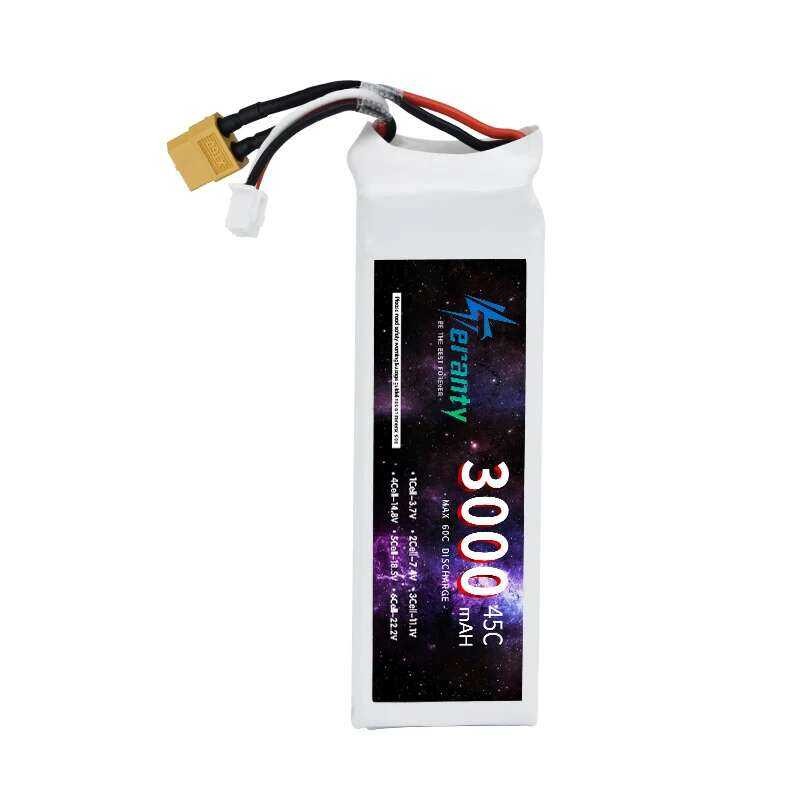 ▥ TERANTY 2S 3000Mah แบตเตอรี่ Lipo 7.4V 45C DEANS Xt60 สําหรับเครื่องบิน RC Quadcopter เฮลิคอป