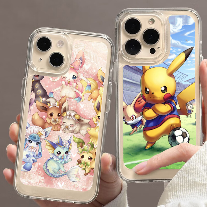 337DG Pika Go PokeBall สัตว์ Carcasa สําหรับ iPhone 11 12 13 14 15 16 PRO Max 12 13 Mini โปร่งใสฝาคร