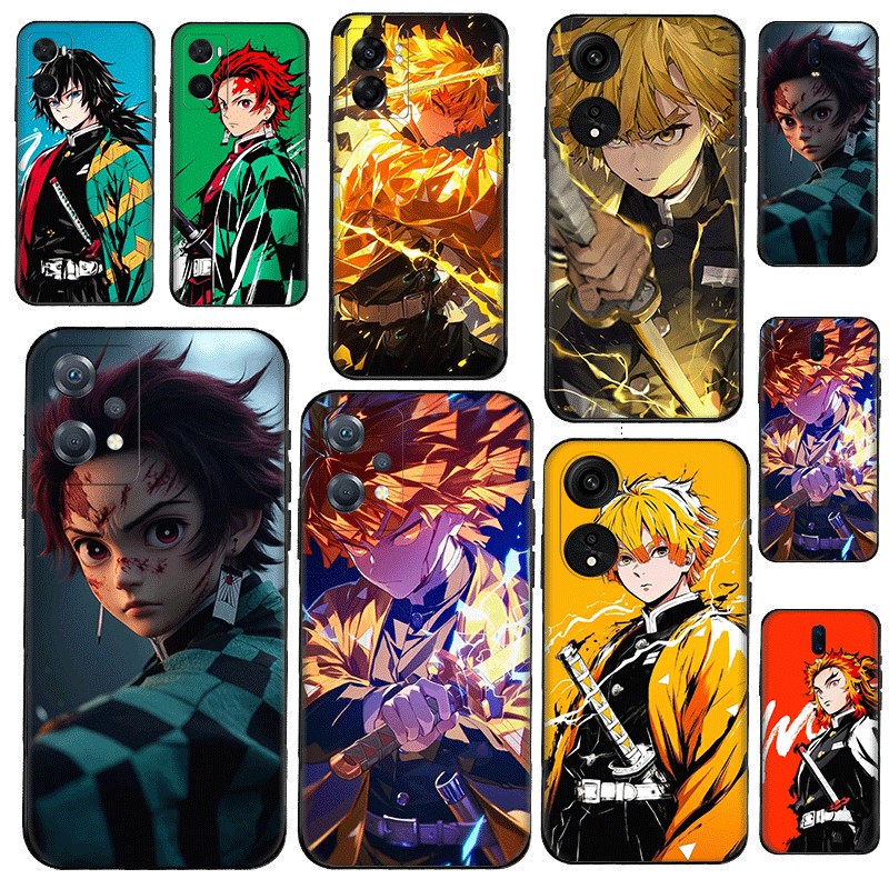 Cool anime Demon Slayer ตัวอักษรสําหรับ OPPO R9 F1 Plus R9S Reno 2 2Z 2F 3 4 Pro 5 5F Lite 5K เคสโทร