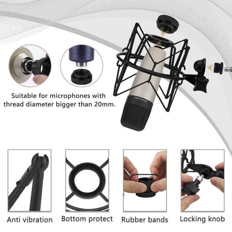 ❤ Geekria ไมโครโฟน Shock Mount สำหรับ Rode Nt-Usb, Nt1-A, Nt2-A, Nt1000, Nt2000