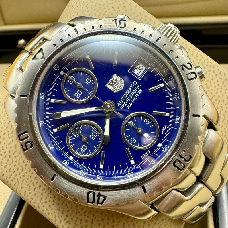 Tag Heuer Link Automatic Chronograph CT2110 Blue Dial