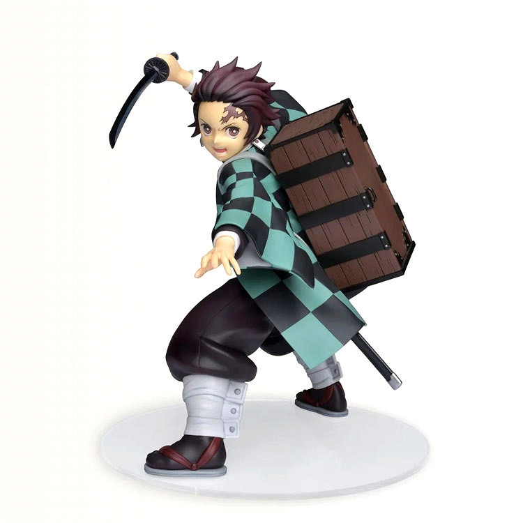 ในสต็อก 20 ซม.Demon Slayer Anime Fihure Kamado Tanjirou กระเป๋าเป้สะพายหลังคลาสสิกจัดแต่งทรงผม