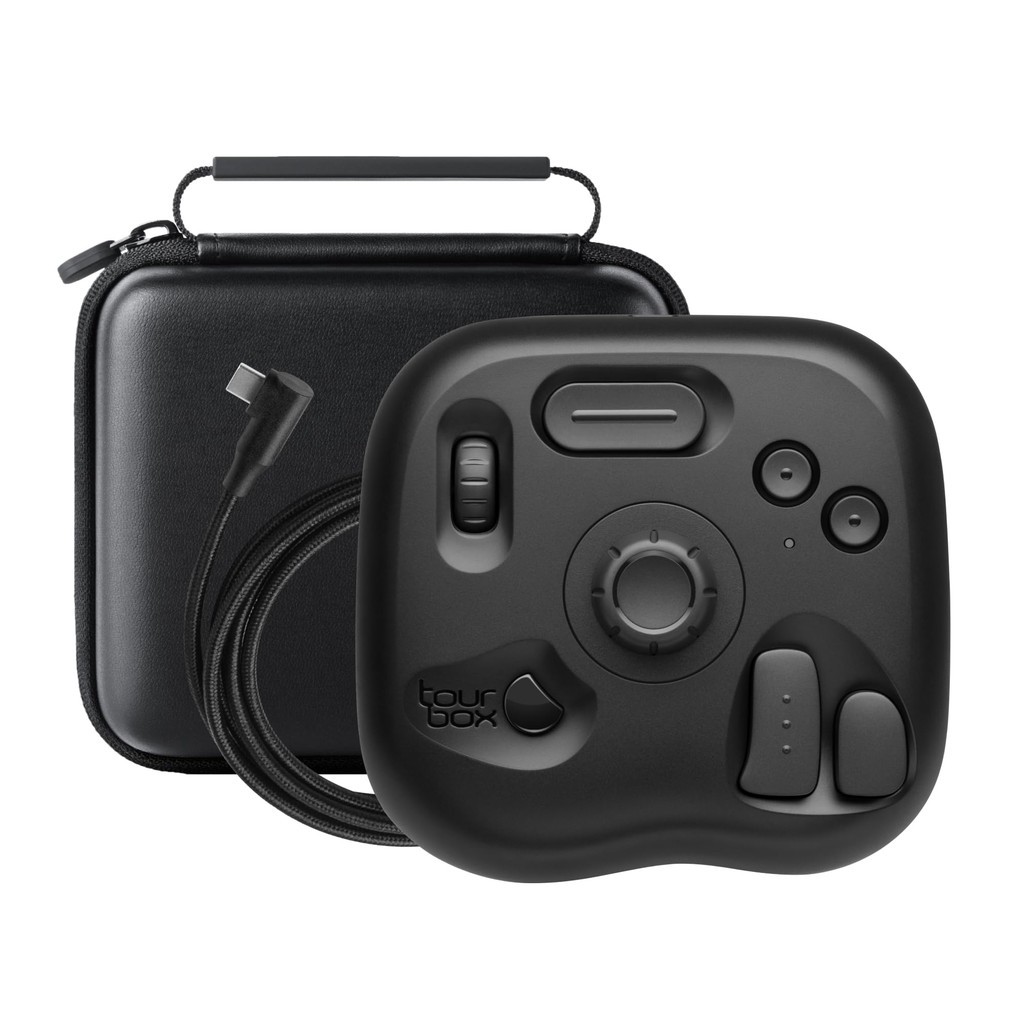 TourBox Lite [ใหม่ในปี 2024] อุปกรณ์สำหรับคนถนัดซ้าย, คีย์บอร์ดมือเดียว, ภาพประกอบ, วิดีโอ, การแก้ไ