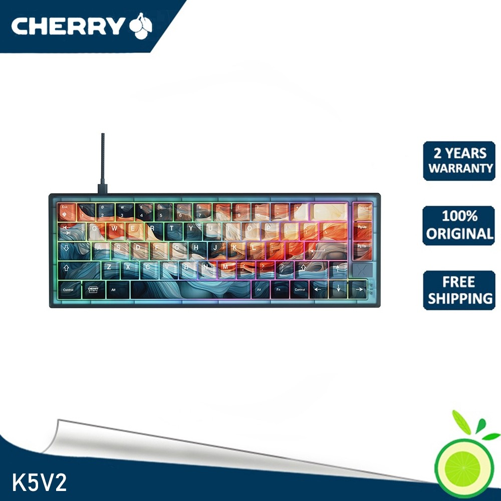 Cherry K5V2 Torrent shaft custom hot swapable mechanical keyboard Esports เกม 67 คีย์การจัดระเบียบ
