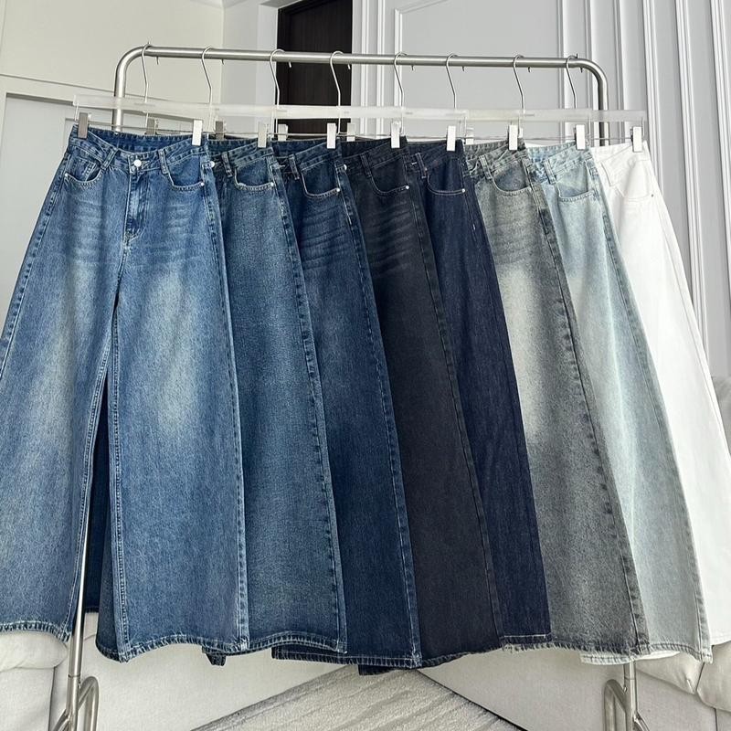 PTJ30156 กางเกงยีนส์ขายาวกระบอกใหญ่ PROMTHONG