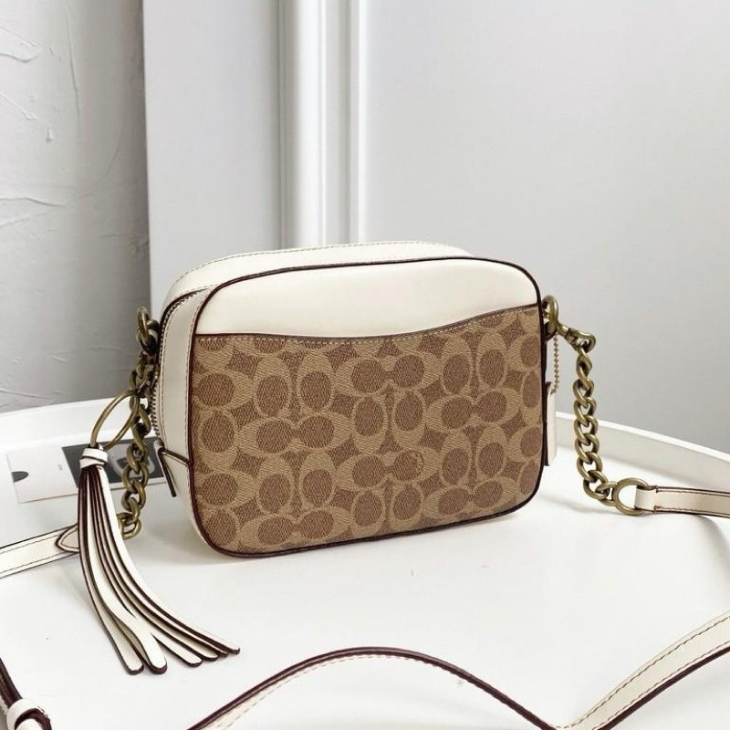 2024 COACH 31208 SIGNATURE CANVAS CAMERA CROSS-BODY BAG แท้มือสอง