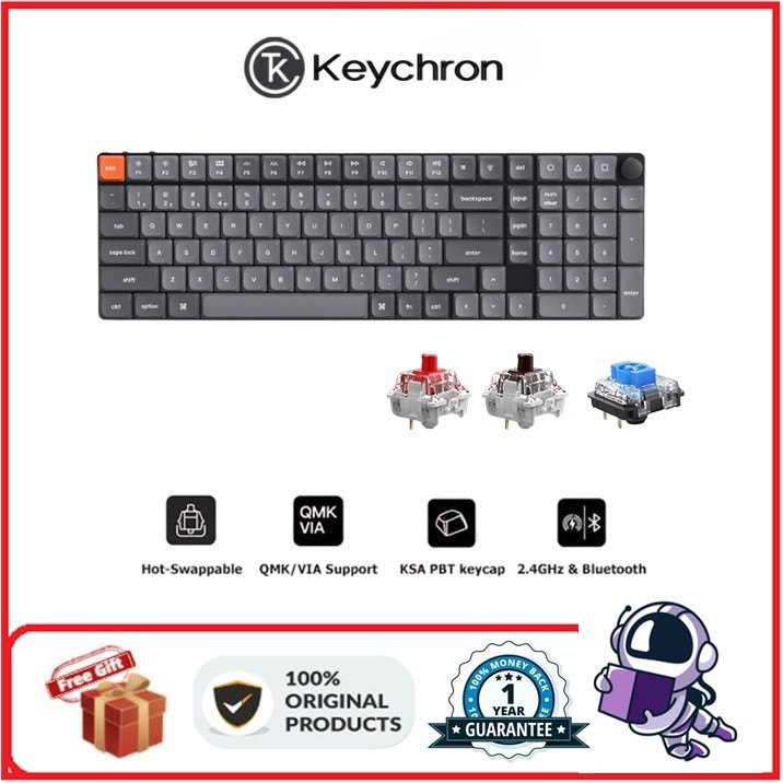 Keychron K17Max Tri-Mode Bluetooth Low Profile Keyboard