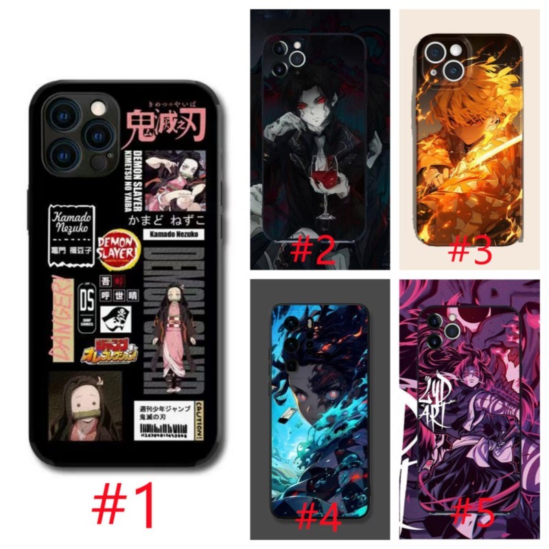 สําหรับ iPhone X XR 11 12 13 14 15 Mini Pro Max Plus 230411 เคสโทรศัพท์แบบนุ่มสีดํา kimetsu no yaiba:Demon Slayer Anime
