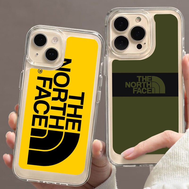เคสโทรศัพท์สําหรับ iPhone 11 12 13 14 15 16 PRO Max 12 13 Mini โปร่งใส soft Case GL183 The North Fac