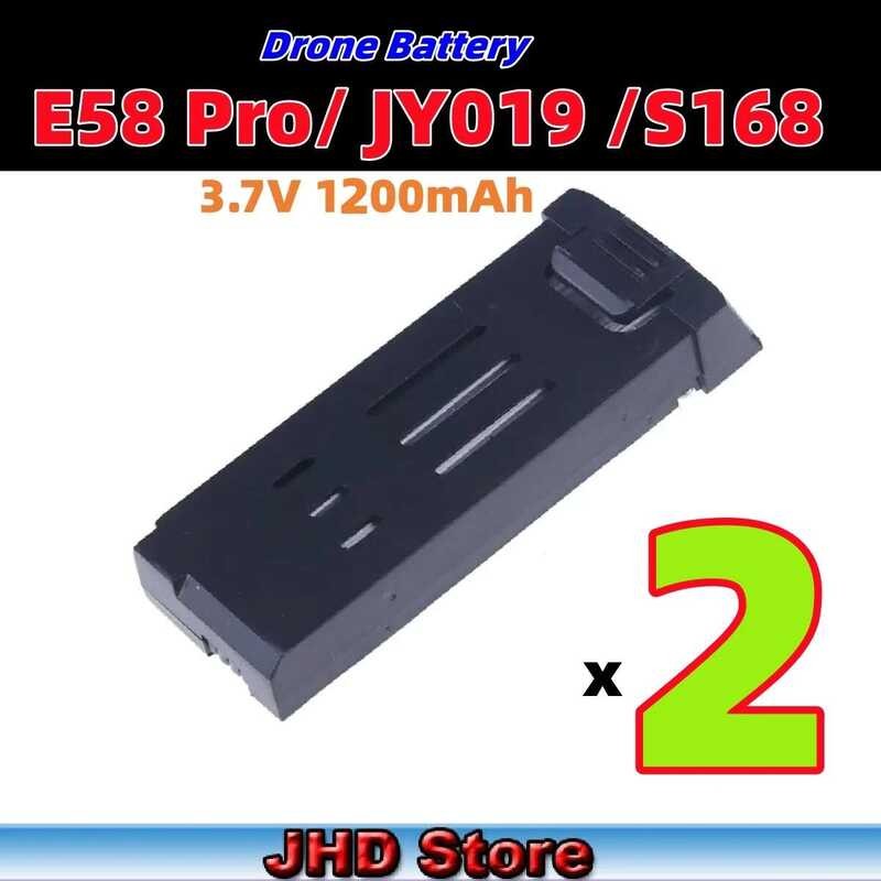 ▥ Jhd Drone E58แบตเตอรี่โดรนขนาดเล็ก3.7V Bateria E58 1200Mah RC Pro แบตเตอรี่โดรนขายส่ง