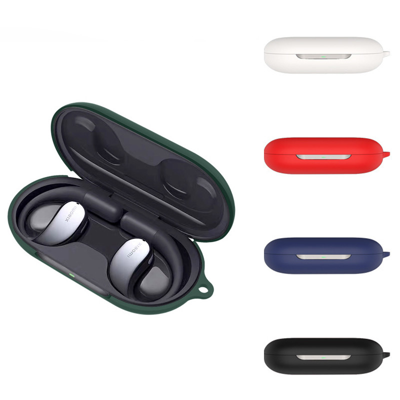 สําหรับ Xiaomi Mi OpenWear หูฟังสเตอริโอซิลิโคน TPU เคสป้องกันฝาครอบป้องกันการหล่นพร้อมอุปกรณ์เสริมหัวเข็มขัดป้องกันการสูญหาย