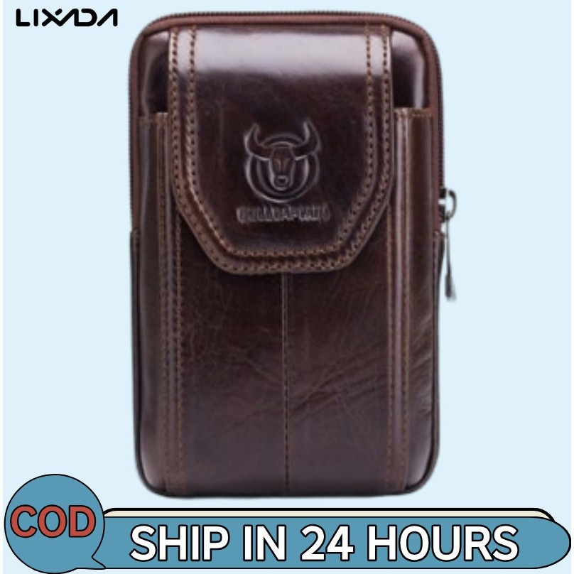 LIXADA [LISADA Mall] กระเป๋าคาดเอวหนังผู้ชาย Fanny Pack กระเป๋าใส่โทรศัพท์พร้อมห่วงเข็มขัด