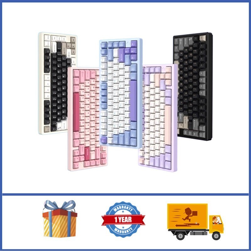 Wobkey Raniy75 คีย์บอร์ดไร้สายอลูมิเนียม 75% GAKSET ที่กําหนดเอง RGB Hot Swappable QMK/VIA