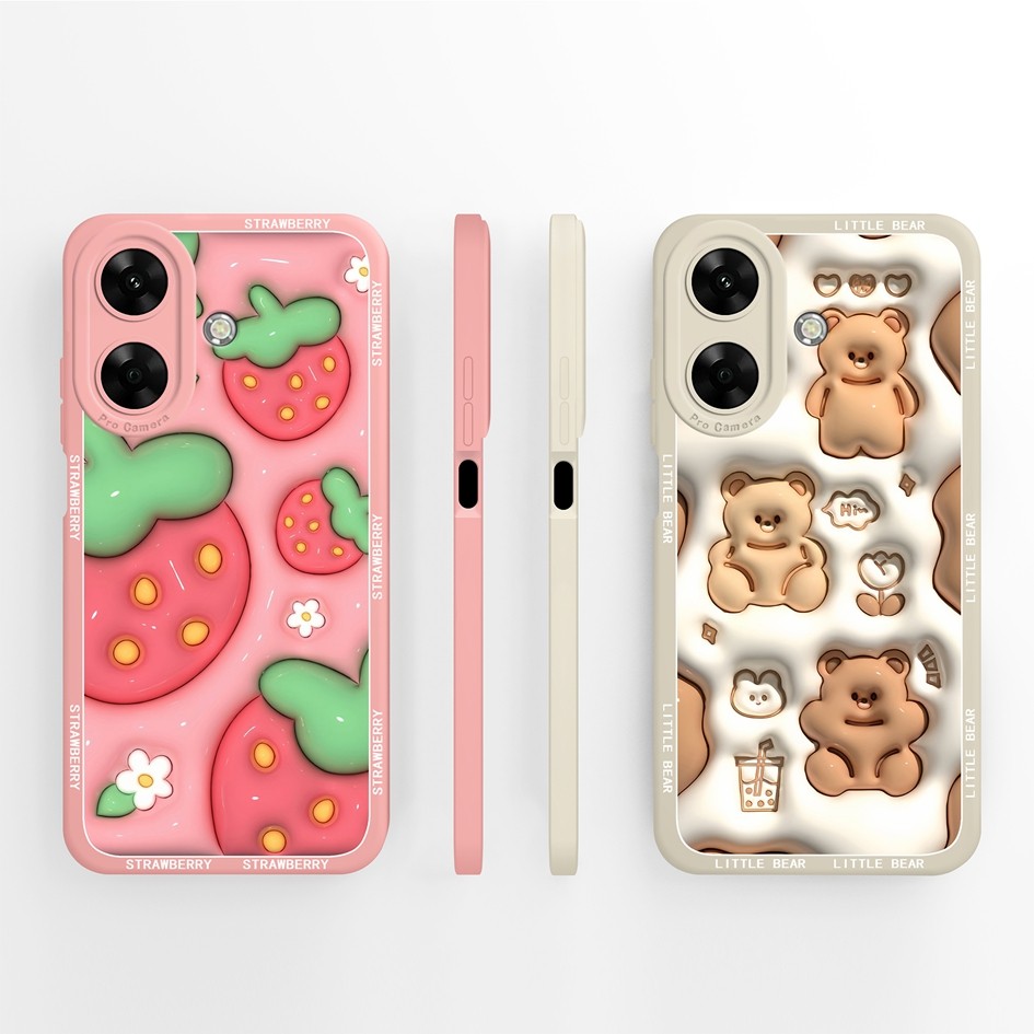 เคสโทรศัพท์สําหรับrealmeหมายเหตุRealme Note 60 60Xปลอกดอกไม้น่ารักรูปแบบซิลิโคนเหลวนุ่มกันกระแทกฝาหลังสําหรับRealme Note60 60 XกันชนCapa
