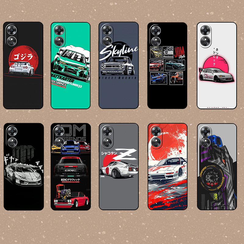 แฟชั่นพิมพ์สําหรับ OPPO A96 A98 R9 R9S Reno 8Z 8T 7 8 lite JDM นุ่มสีดํา TPU เคสโทรศัพท์